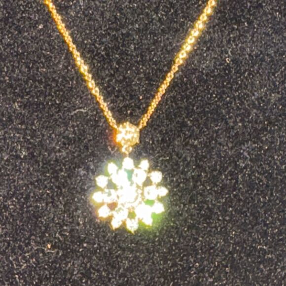 Eliot Danori Cubic Zirconia & Crystal Snowflake Pendant Necklace - Picture 2 of 5